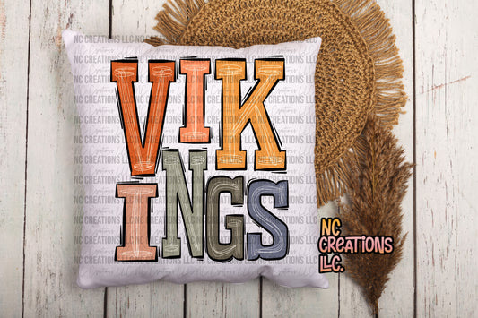 Vikings Boho Pillow