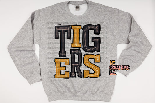 Tigres - Sudadera negra y dorada Vegas