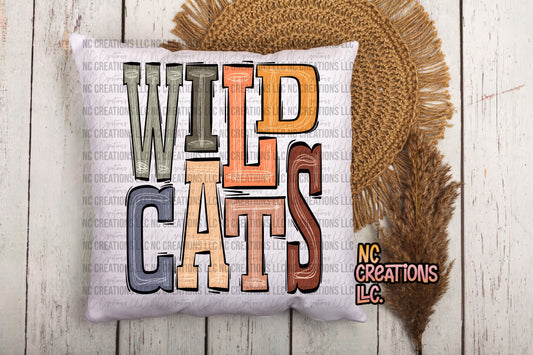 Wildcats Boho Pillow