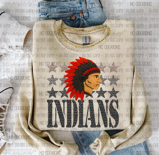 Indians Yarn Mascot