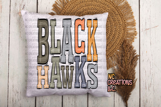 Blackhawks Boho Pillow