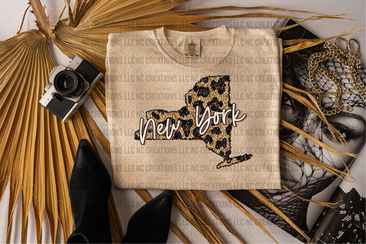 New York Leopard State Graphic Tee