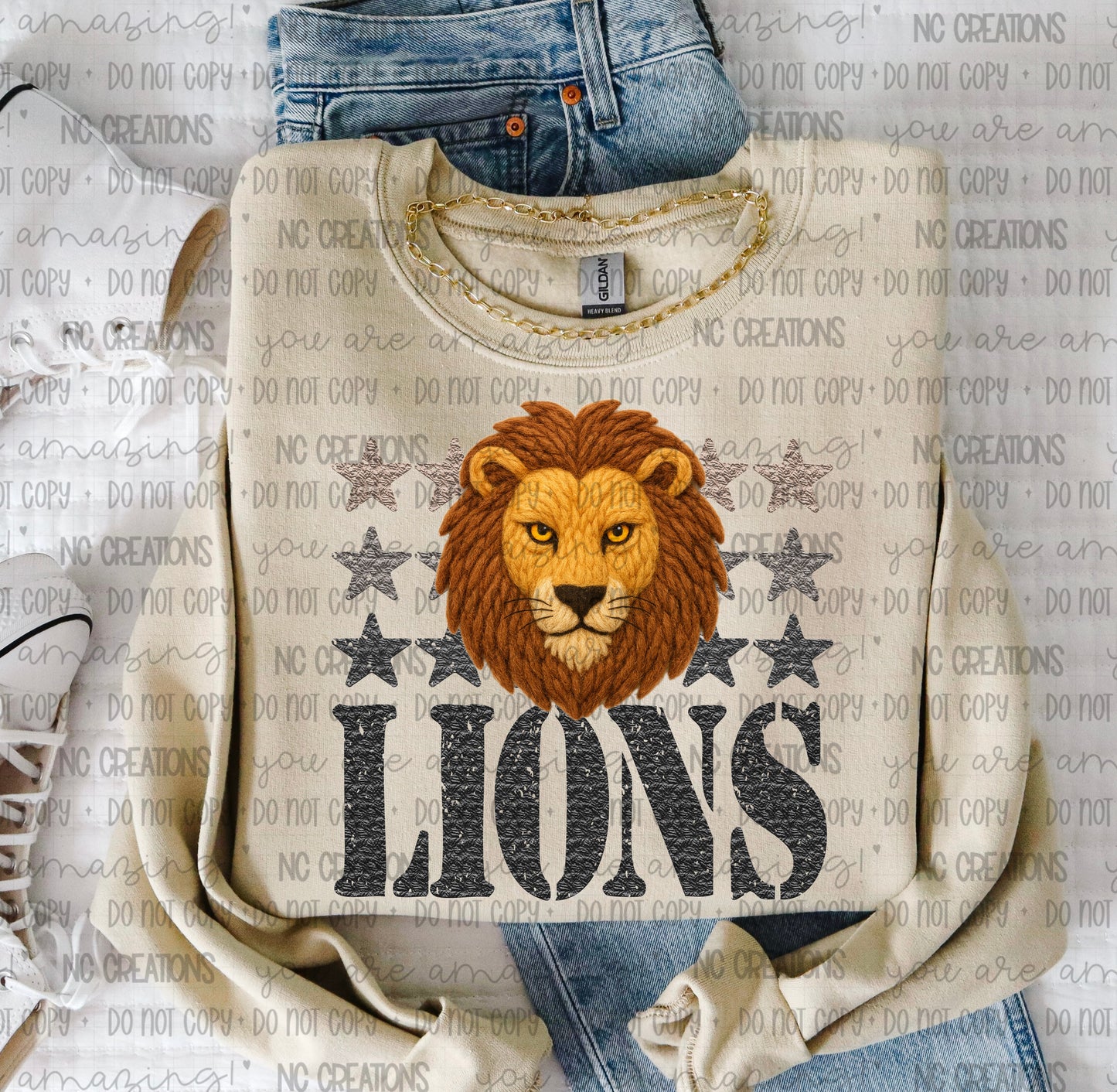 Lions Yarn Mascot