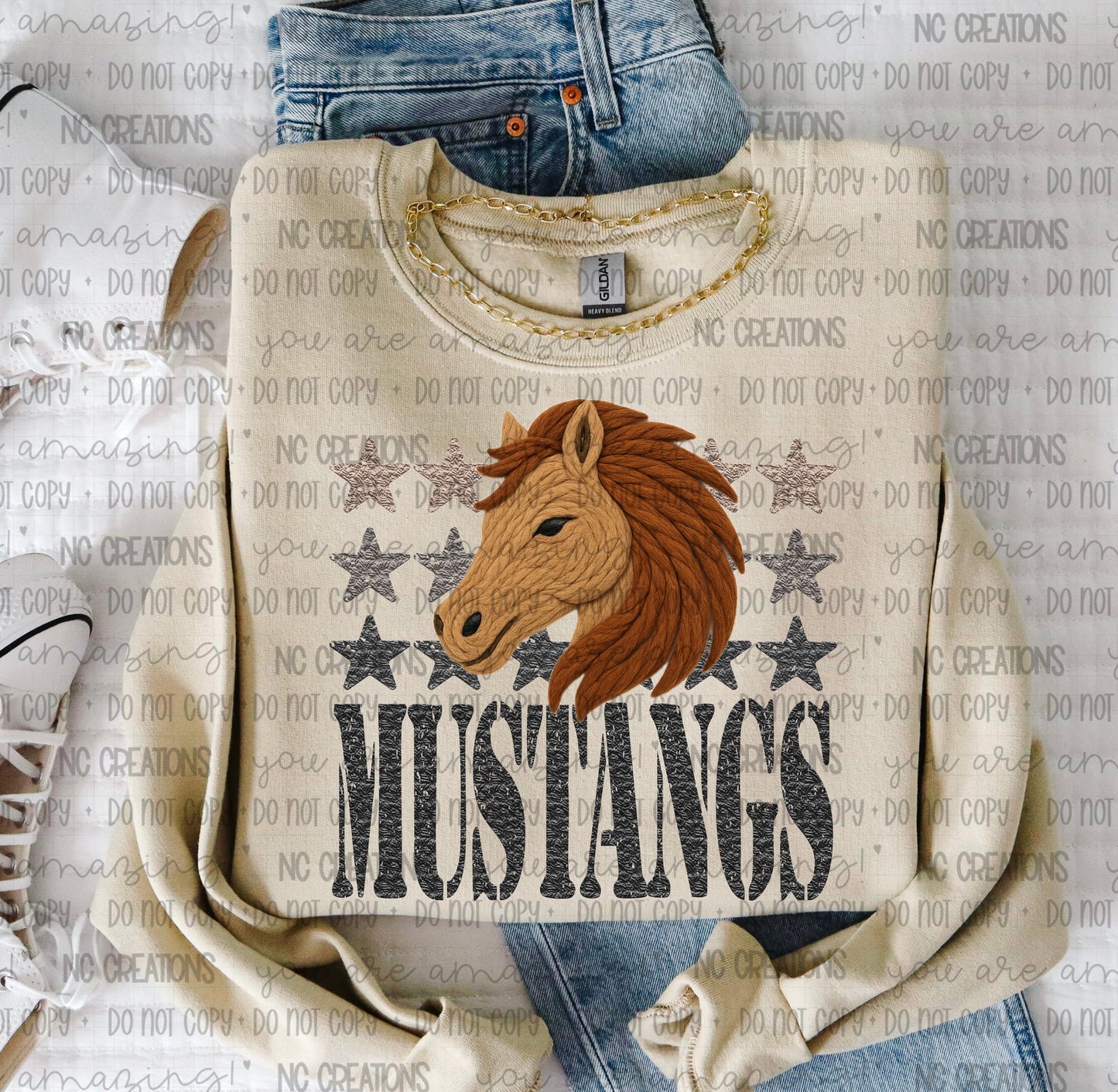 Mustangs Yarn Mascot