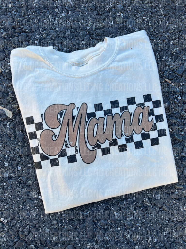 Camisetas neutrales Mama PUFF a cuadros (pedido por adelantado)