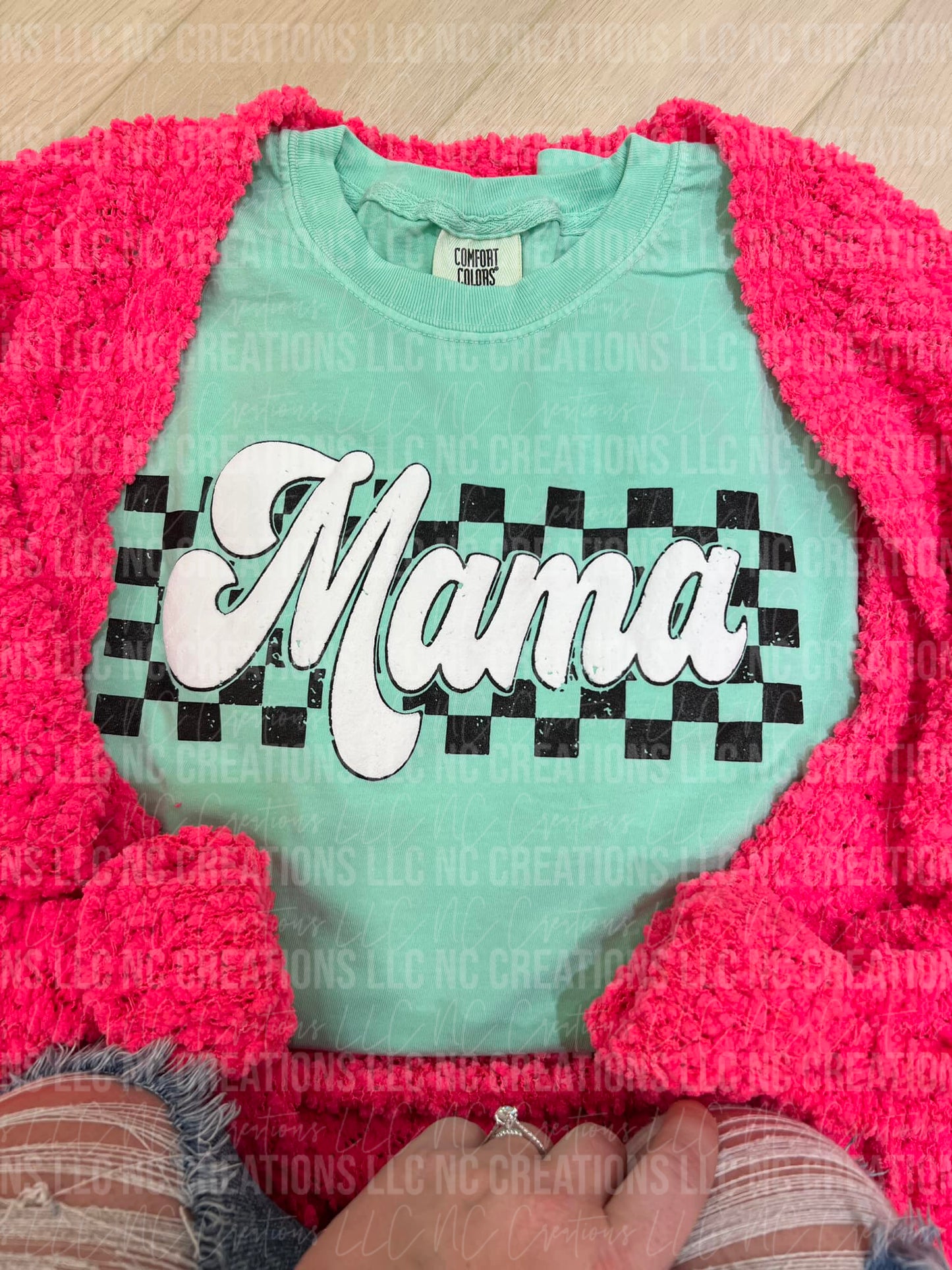 Camisetas Mama PUFF a cuadros (pedido por adelantado)