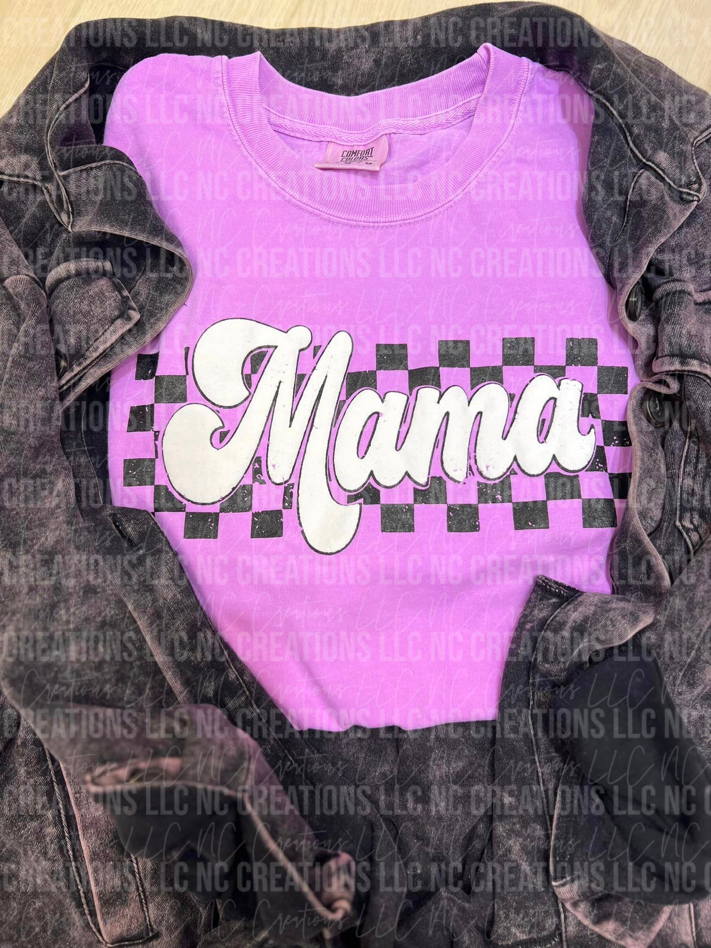 Camisetas Mama PUFF a cuadros (pedido por adelantado)