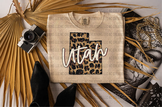 Utah Leopard State Graphic Tee