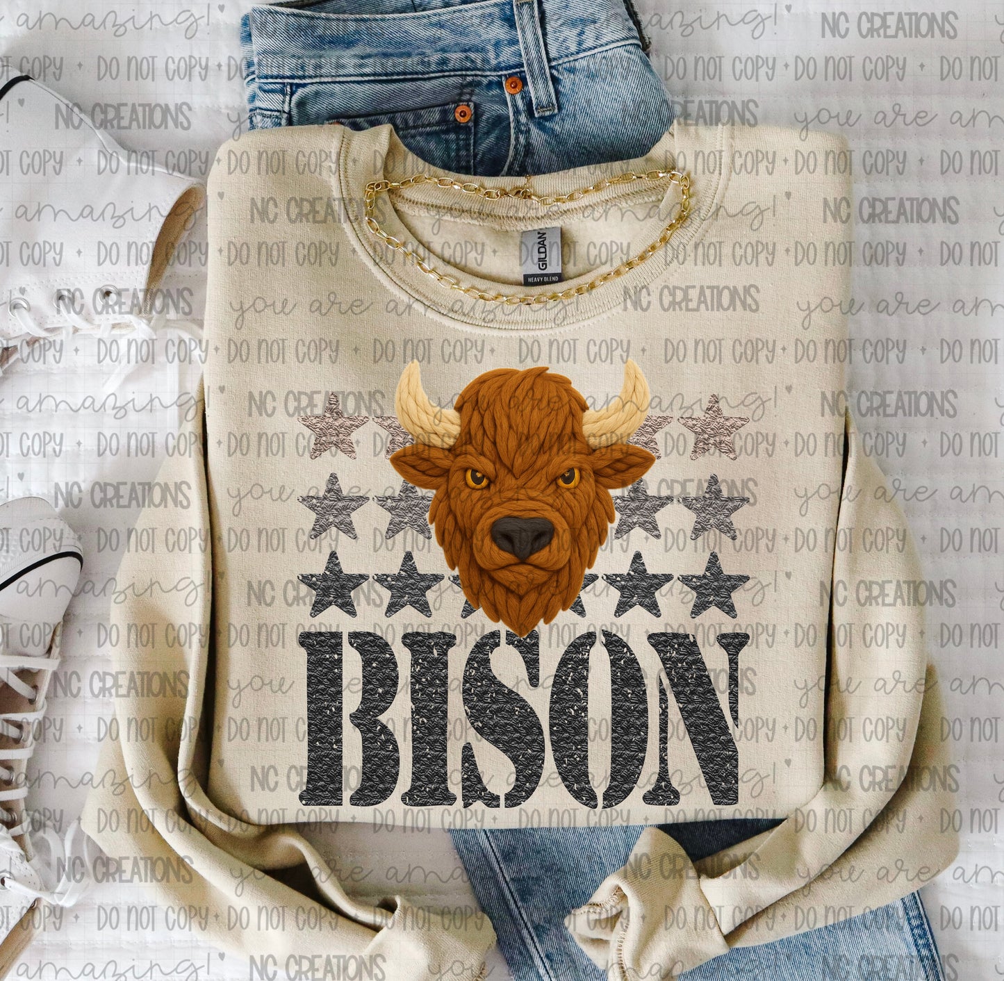 Bison Yarn Mascot