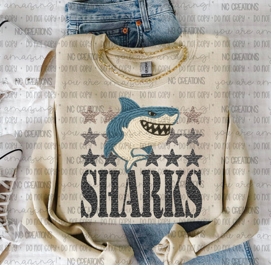 Sharks Yarn Mascot