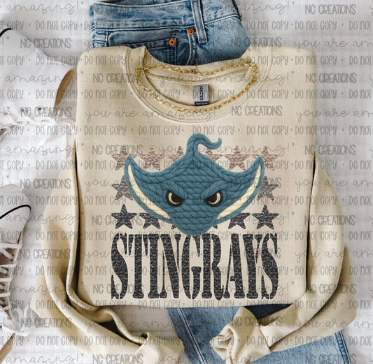 Stingrays Yarn Mascot