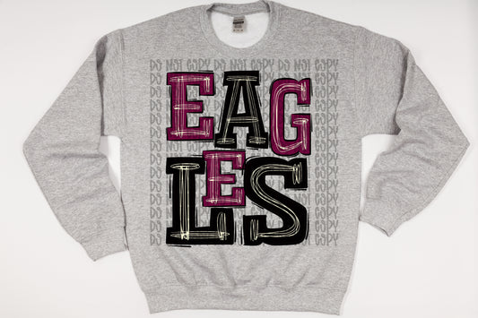 Eagles - Sudadera negra y morada | Venta al por mayor