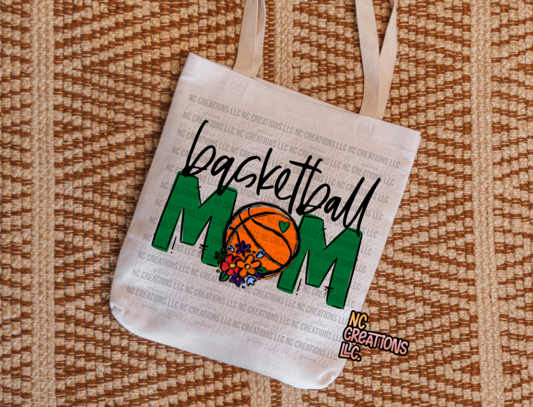 Mamá de baloncesto Bolsa de tela