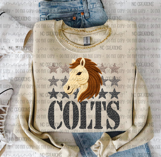 Colts Yarn Mascot