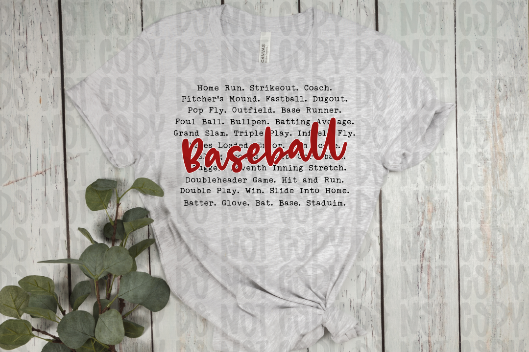 Baseball Typography