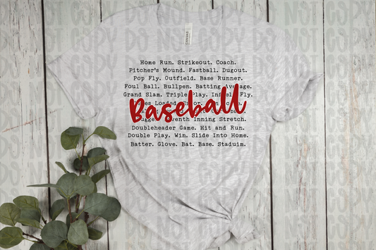 Baseball Typography Wholesale