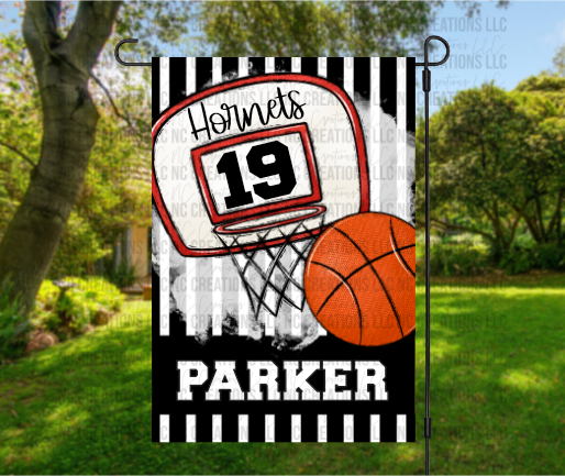 Customizable Basketball Garden Flag