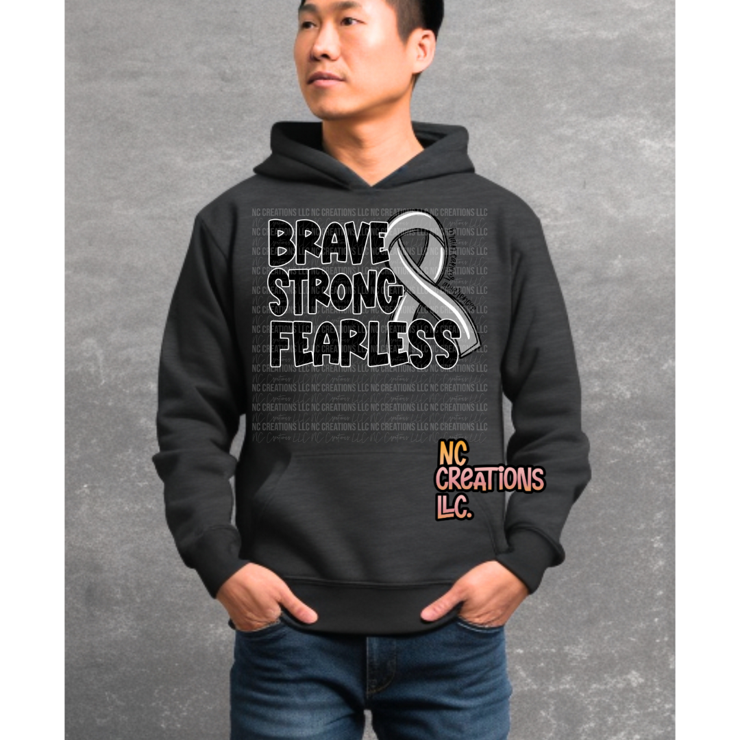 Brain Cancer Awareness Hooded Sweatshirt