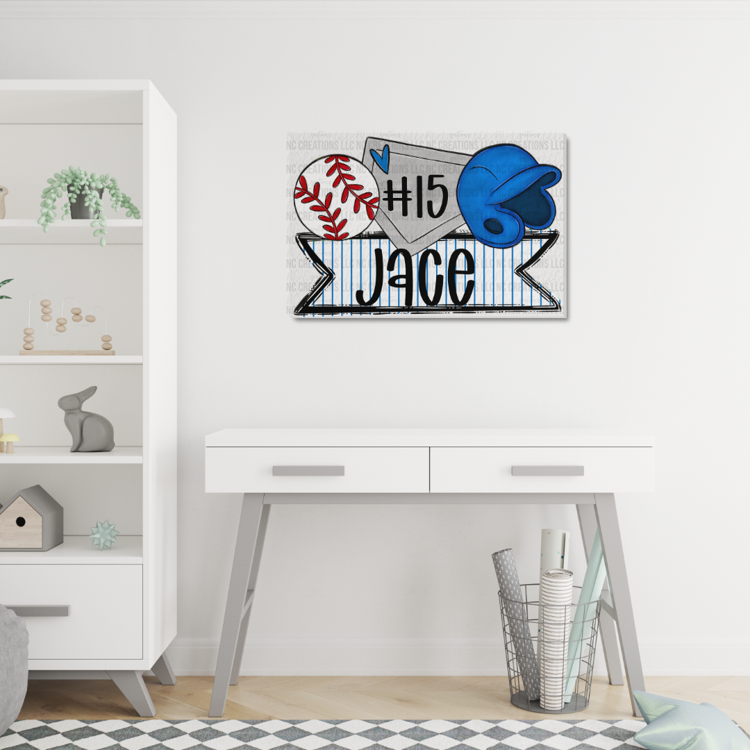 Baseball Trios Canvas Frame