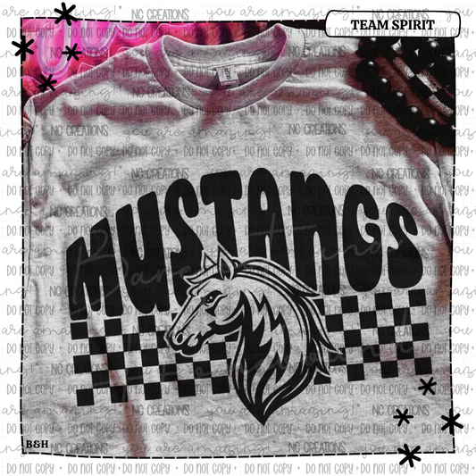 Checkered Mustangs