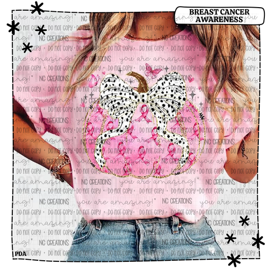 Coquette Pink Pumpkin Breast Cancer