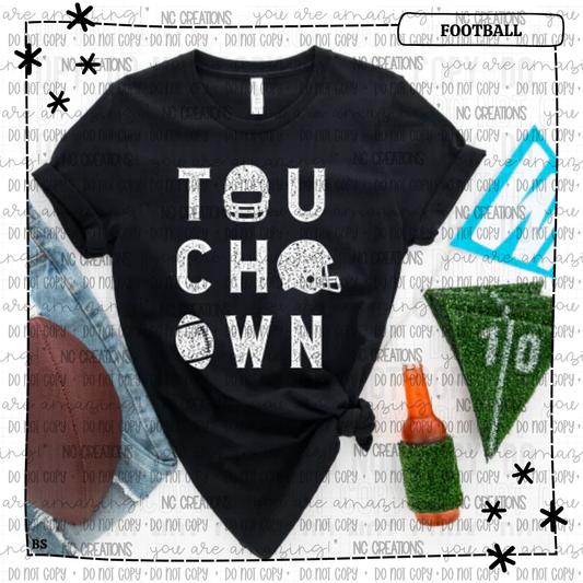 Distressed Touchdown Stacked