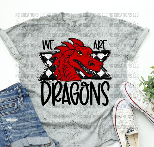 We Are Dragons Red Mascot