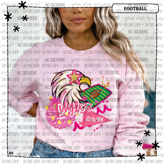 Eagles Pink Preppy Mascot