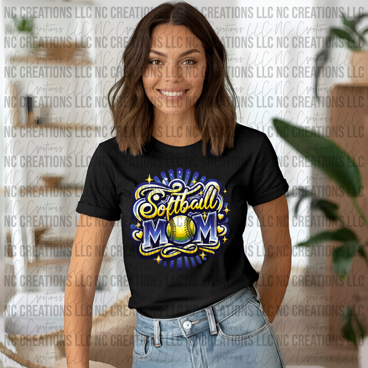 Softball Mom Faux Airbrush Wholesale