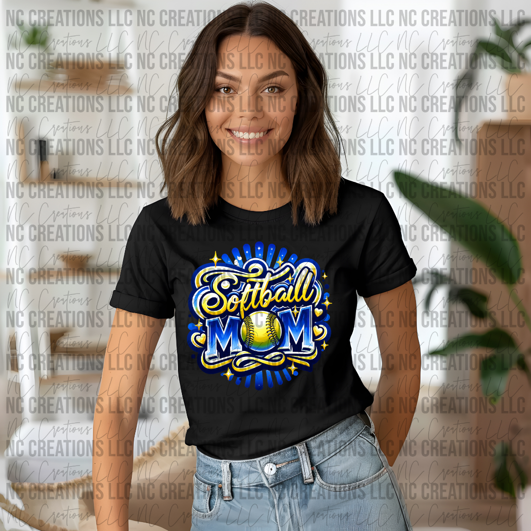 Softball Mom Faux Airbrush