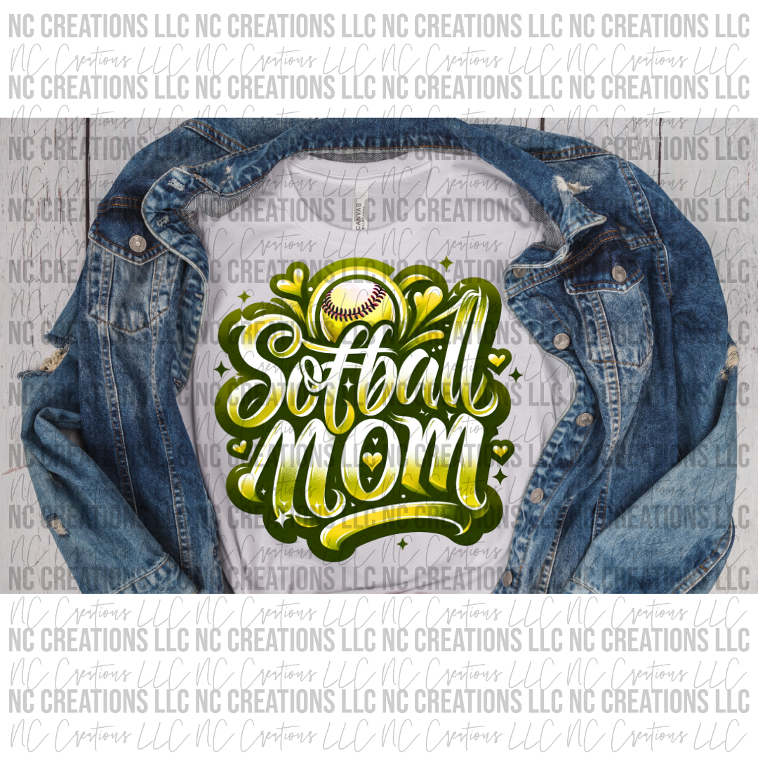 Softball Mom Faux Airbrush