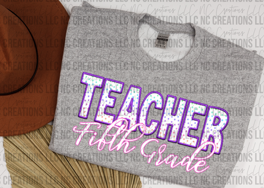 Fifth Grade Teacher Polka Dots Wholesale