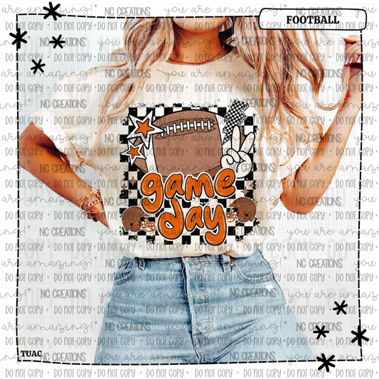 Game Day Football Orange