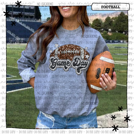 Game Day Sequin Football