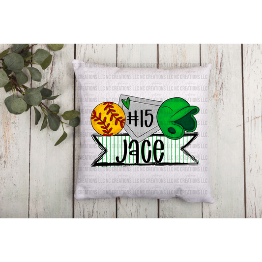 Softball Trios Pillow