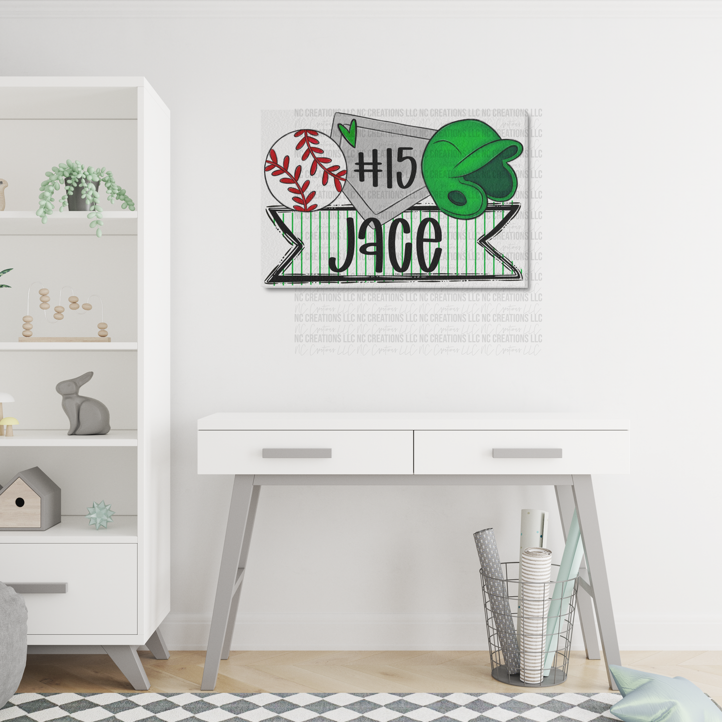 Baseball Trios Canvas Frame