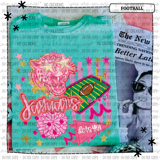 Jaguars Pink Preppy Mascot