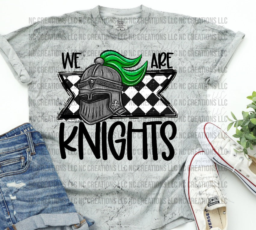 We Are Knights Green Mascot