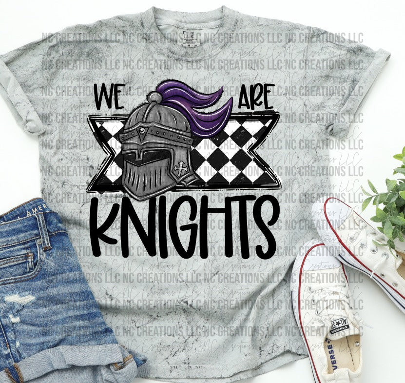 We Are Knights Purple Mascot