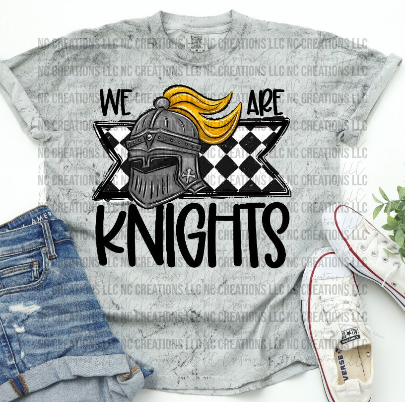 We Are Knights Yellow Mascot