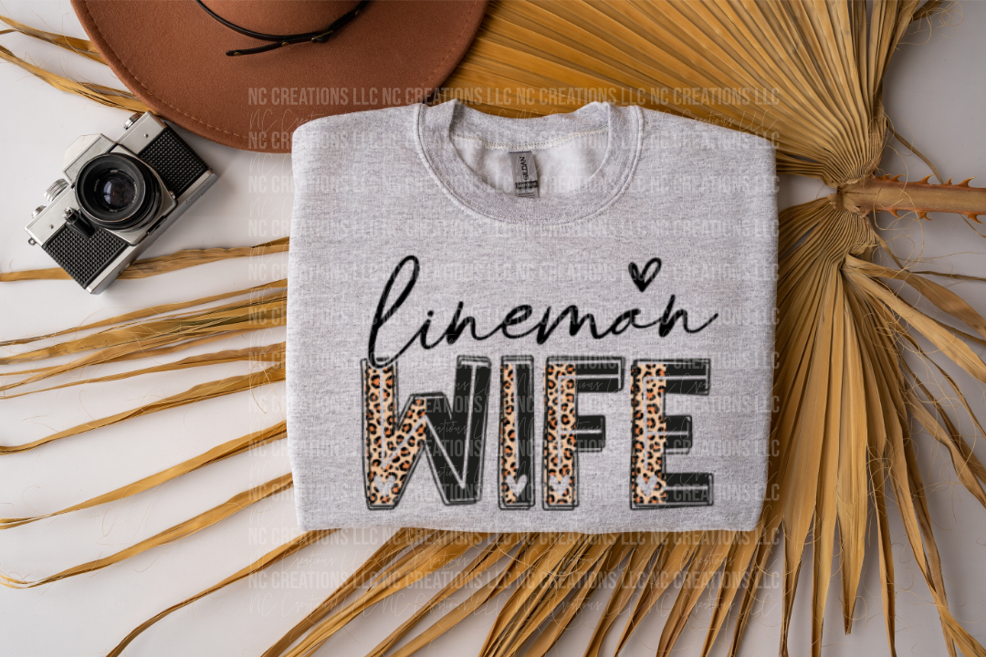 Camiseta gráfica de esposa de liniero