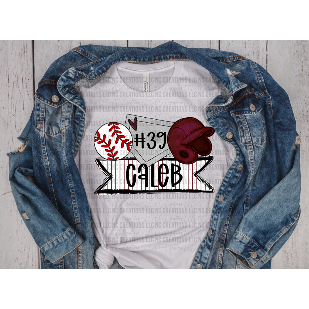 T-shirt graphique Trios de baseball