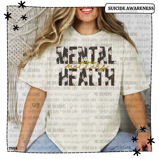 Mental Health Matters Dark Flowers