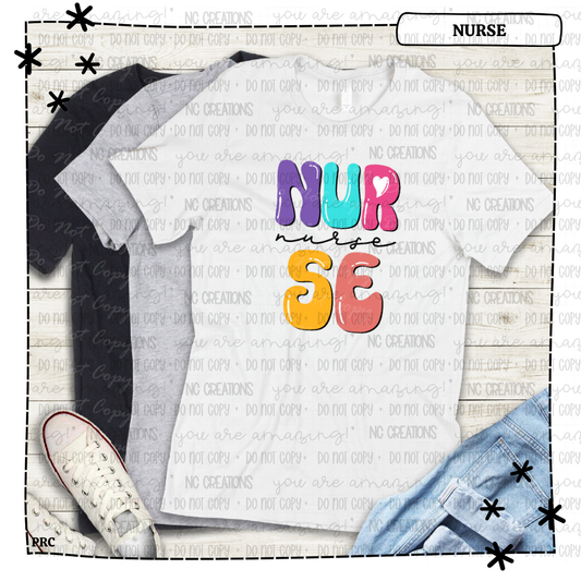 Nurse Bubble Letters