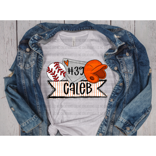 T-shirt graphique Trios de baseball