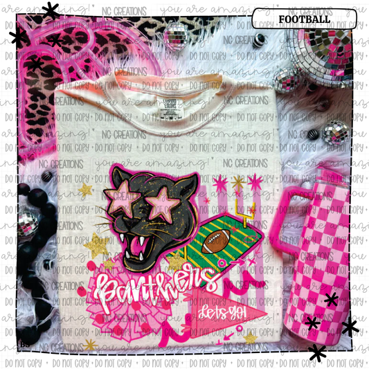 Panthers Pink Preppy Mascot