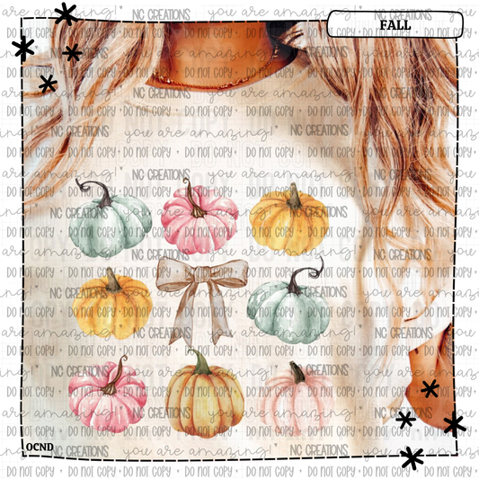 Pastel Pumpkin Collage with Bow