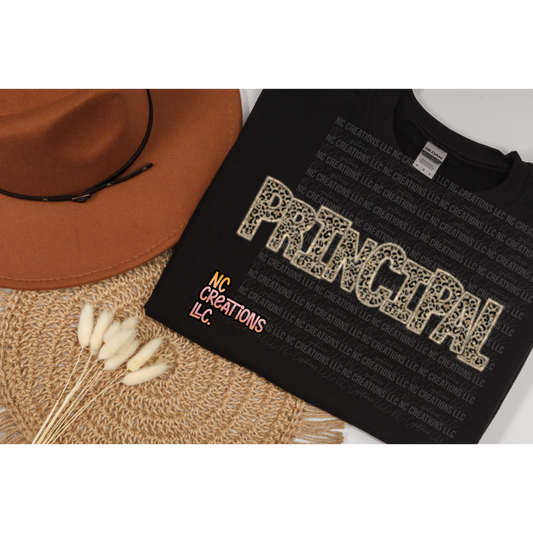 Principal Leopard FAUX Embroidery