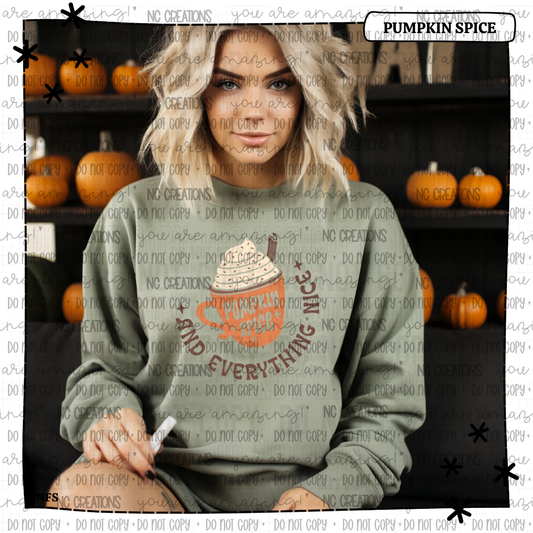 Pumpkin Spice and Everything Nice Orange Mug