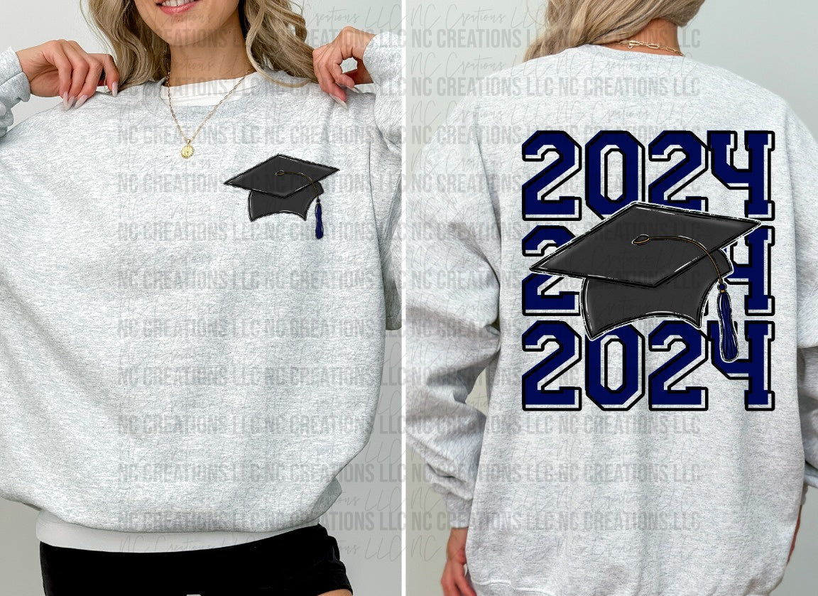 Stacked 2024 Grad Cap